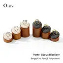 Oirlv Présentoir en Bois 3 Pièces pour Bagues – Support d’Exposition Homme/Femme, Organisateur de Bijoux pour Vitrine ou Comptoir, Porte-Alliances image 2