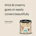 Crown Matt Emulsion Antique Cream 2.5L image 5