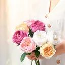 2Pcs 17.71in/45cm
Artificial Austin Tea Rose Latex Simulation Flower Really Touch Wedding Banquet Family Party Garden Flowers Arrangement Decor(rose red) image 5