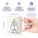 Alphynix 1 Ich Liebe Dich Tasse, 33cl deutsche Liebesnotiz-Keramiktasse mit zwei sich umarmenden Bären, romantisches Geschenk für Freund, Freundin, Paare,Le cadeau de la saint-valentin, cadeau d’anniversaire image 7