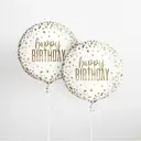 Unique Party Confetti Gold Birthday Balloon, 45cm image 2