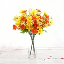 Wei's Moment 6 Bundles of Artificial Balcony  Plants and Indoors， Plastic Flowers Decoration， Faux Plastic， UV-Resistant Flowers for Graves and Garden The sunset is red, New Year Sale , Top gift picks image 3