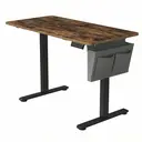 Ochama x SONGMICS Height Adjustable Desk, Electric Standing Desk, 120 x 60 cm, 4 Memory Heights, for Home Office, Rustic Brown image 1