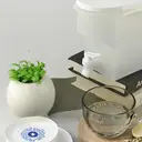 White Label Large 2L Drink Dispenser with Handle, Fits Fridge Door Storage, Home Essential, Green image 6