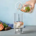  4-Piece Glass Drinking Cups With Glass Straws Cleaning Brush Reusable Smoothie Cups                           image 3