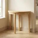 Dining & Console Table Hanover Round/Half Moon Extendable Oak D:90cm image 0