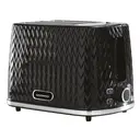DAEWOO Argyle 2 Slice Toaster, Wide Slots, Textured Black - SDA1774GE image 0