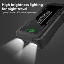 Porbi S903 Car Jump Starter 2000A Peak Portable Jump Starter Power Pack, 20000mAh Battery Booster for 12V Petrol & Diesel Vehicles, SUV, Van & Motorcycle, QC3.0 18W Fast Charge Power Bank with LCD Display & LED Light image 4