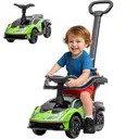 AIYAPLAY Licensed 2 in 1 Baby Ride on Push Car Toddler Push Along Car with Parent Handle Foot To Floor Slider with Horn Steering Wheel NO POWER for 1 - 3 Years, Green image 0