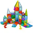 Tokky 3D Transparent Magnetic Tile Blocks 126-Piece Light Rolling Ball Track STEM Educational Assembled Toys Strong Magnetic ABS Safe Material Creative Building Set Exquisite Color Box Packaging J008 image 1