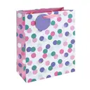 Pink Polka Dot Gift Bag Large 26.5 (W) x 33 (L) x 14cm (H) image 0