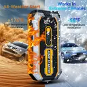 Porbi S306 Car Jump Starter 1200A Peak Portable Jump Starter Power Pack, 12800mAh Battery Booster for 12V Petrol & Diesel Vehicles, SUV, Motorcycle & Boat, USB Emergency Power Bank with LCD Display & LED Light image 7