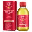 Seven Seas Omega-3 Fish Oil + Cod Liver Oil Liquid Maximum Strength - 150ml image 1