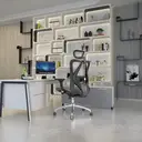 Chaise de bureau ergonomique SIHOO M57 en maille avec support lombaire réglable, accoudoirs 3D, dos haut respirant pour ordinateur (Gris) image 3