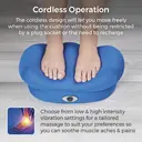 Carmen C81229 Vibrating Foot Massage Cushion with 2 Vibration Massage Modes, Cordless Operation, Navy Blue image 3