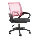 Interiors by Premier Office Chair with Arms Frazer Mesh Black/Pink image 0