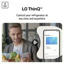 LG InstaView™ GSGV81EPLD American Style Smart Fridge Freezer Non Plumbed Ice & Water Dispenser - Matte Black - D Rated image 1