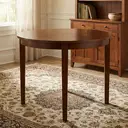Dining & Console Table Hanover Round/Half Moon Extendable Walnut D:90cm image 6