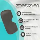 Masque de sommeil Zoesmien ZSM2320, masque pour les yeux ultra-fin bloquant la lumière, matériau en soie de mûrier et fibre de polyester, bande élastique réglable, gris, pour une utilisation à domicile pour le sommeil image 5