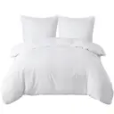 LeBonsoir Parure de lit avec housse de couette 240 x 200 cm et 2 taies d'oreiller 65 x 65 cm - Blanc image 3