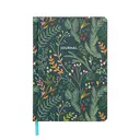 Jubiluu Carnet ligné A5 à couverture rigide texturée avec marque-pages et élastique - Forest Foliage image 0