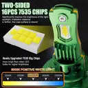 Bullvision H8/H9/H11 Bulbs, 1:1 Size Lights Bulb No Adapter Required 6000K White Fog Light, 10000LM Brighter  Plug and Play, Pack of 2 image 2