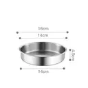 Maxcook 16cm/6.3inch 304Stainless steel dish Deepened palte Non-toxic Unbreakable
Metal Dishes Plates image 4