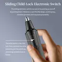 Sparoma 3-in-1 Ear and Nose Hair Trimmer for Men – Ear & Nose Hair Clipper with LED Light, Sideburn & Eyebrow Trimmer Heads, 6500RPM Motor, Full-body Waterproof, Battery-Powered, Portable Grooming Kit with Storage Base – TC-3580, Black image 6