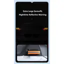 Oxford Fabric Magnetic Half Car Cover with Side Window Protection – Thick Windproof Windshield Cover with Reflective Strips & Anti-Theft Straps, Fits Most Vehicles image 4