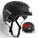 DKONI HS-158 Casque de vélo adulte rechargeable USB avec éclairage avant et arrière Convient aux hommes et aux femmes Noir S 48-55 cm image 0