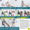 TAILI Shower Grab Bar, 2 Pack 12 Inch Suction Grab Bars for Bathtubs and Showers for Elderly, Shower Handle for Seniors Bathroom Safety Grip, No Drilling Removable,Grey image 1