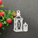 Silver Hollow Out Lamp Cutting Dies Metal Embossing Stencil Scrapbooking Template for Birthday Card Making Album，Die-Cutting and Embossing,Scrapbooking Die-Cuts image 1