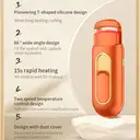 Qiweiny Heated Eyelash Curler Orange Rechargeable Long-Lasting Lift image 2
