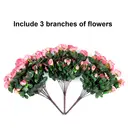 Yuejia Lot de 6 bouquets de fleurs artificielles en soie camélia rose - 38 cm image 7