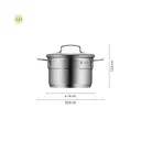 WMF Mini Topfset Induktion klein 5-teilig, Kochtopf Set mit Metalldeckel, Cromargan Edelstahl, Induktions Töpfe Set stapelbar, ideal für kleine Portionen image 6