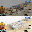 Senhoglb Panier organisateur pour tiroir en maille, blanc, Offre annuelle, Meilleurs choix cadeaux image 3