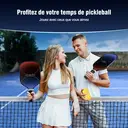 NIUPIPO Set de 2 Paddles Pickleball – Matériau en Fibre de Carbone, Noyau en Nid d'Abeille Polypropylène, Certifié USAPA, Léger et Durable, Convient aux Débutants et aux Joueurs Professionnels, MX-75 image 8