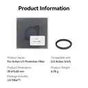 ochama×J.ZAO Action UV Filter for DJI Action 3/4/5PRO - Camera Lens Protector, Anti-Glare Accessory for Action Cam image 8