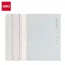 Deli Clear Tone Series Lot de 4 carnets à spirale A5, papier ligné 70g/m² - 80 feuilles/160 pages image 1