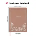 JUBILUU Carnet ligné A5 à couverture rigide en tissu floral 96 pages - Rosewood Thoughts image 2