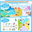 JoyCat Reusable Sticker Book - Jelly Stickers for Toddlers, Kids Sticker Activity Book, Travel Toys for Road Trip, Car & Airplane, Educational Learning Gifts for Boys and Girls Ages 3-5 (Weather) image 1