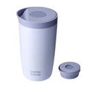 Bottle Bottle Insulated Travel Mug 350ml Stainless Steel Office Coffee Cup with Push Button Lid Keeps Cold and Hot for 8 Hours (Blue) image 0