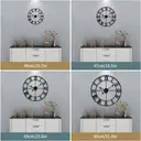 HAITANG 311 Roman Numerals Wall Clock 40cm Black image 3
