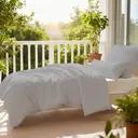 LeBonsoir Parure de lit brossée avec 1 housse de couette 140 x 200 cm et 1 taie d’oreiller 65 x 65 cm, avec fermeture éclair - Gris clair image 1