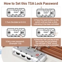 Kono Suitcase Lightweight ABS Hard Shell Carry-Ons Cabin Case Luggage Set with TSA Lock Luggage Sets with beauty case Included Duffels Bag & Toiletry Bag for TravelCream white image 2