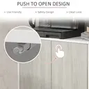 HOMCOM Modern Sideboard with 2 Cupboards, Kitchen Storage Cabinet for Living Room with Adjustable Shelves, 4 Doors and Solid Wood Legs, White image 5