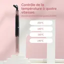CONFU 529 Lisseur et boucleur ionique 2-en-1 avec chauffage PTC, 4 réglages de température et arrêt automatique image 2