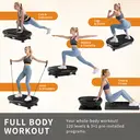 Smart Vibration Fitness Plate with 120-Speed Settings & 200W Motor - Full-Body Home Gym System w/LCD Touchscreen, Remote Control, Music Speaker, Resistance Bands & Yoga Mat - Quiet Vibration for, Toning for  all image 1
