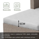 Garden Corner Sofa rattan Garden Furniture Patio Set Garden Entertaining Set Garden Rattan Furniture Lounge Set,Khaki  image 4