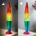 GLOBAL GIZMOS Lava Lamp Rocket Rainbow Glitter Multicolour image 2